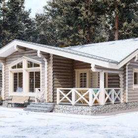 Проект дома Мурманск оцилиндрованное бревно
