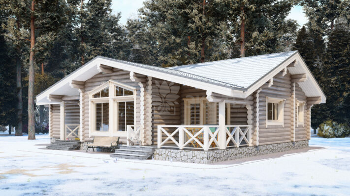 Проект дома Мурманск оцилиндрованное бревно