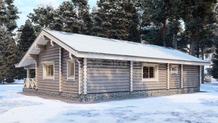 Проект дома Мурманск оцилиндрованное бревно