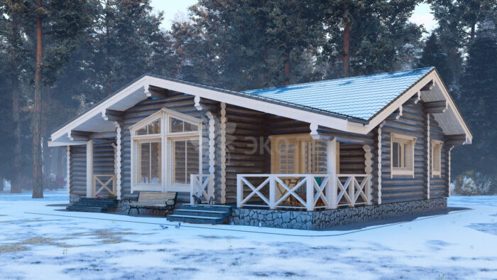 Проект дома Мурманск оцилиндрованное бревно