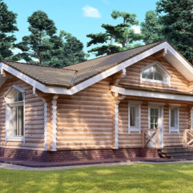 Проект дома Сосновый Бор оцилиндрованное бревно