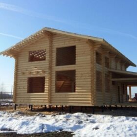 Строительство деревянного дома зимой