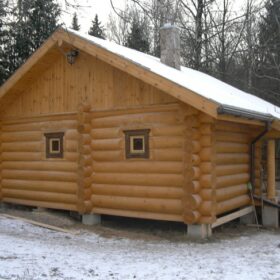 установка срубов домов