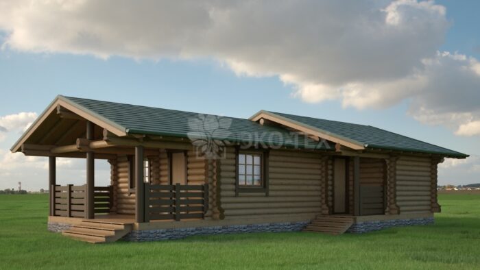 Проект дома Алабино оцилиндрованное бревно