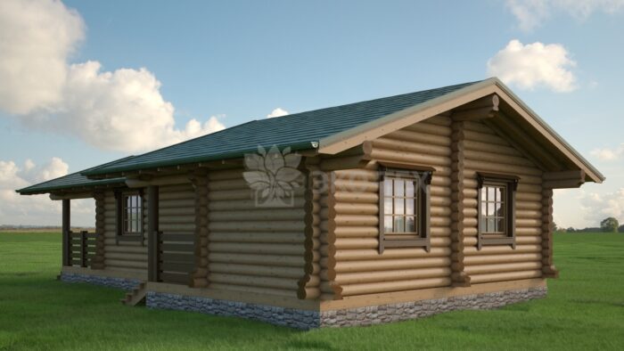 Проект дома Алабино оцилиндрованное бревно