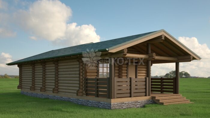 Проект дома Алабино оцилиндрованное бревно