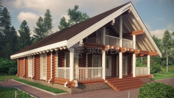 Проект дома Алые паруса оцилиндрованное