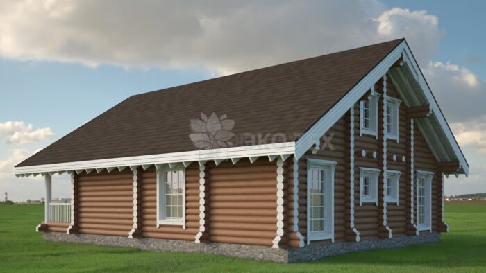 Проект дома Алые паруса оцилиндрованное