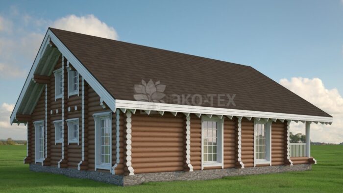 Проект дома Алые паруса оцилиндрованное