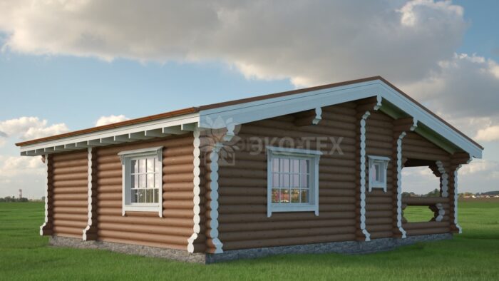 Проект бани Анит оцилиндрованное бревно