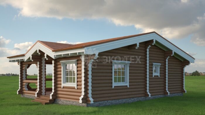 Проект бани Анит оцилиндрованное бревно