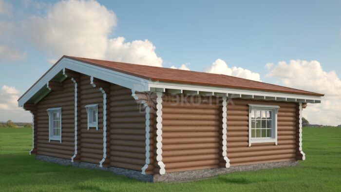 Проект бани Анит оцилиндрованное бревно