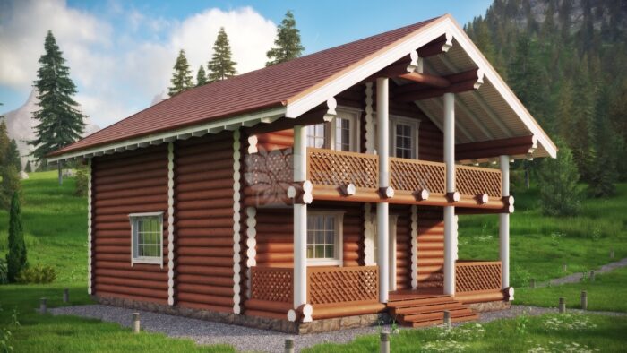 Проект дома Аврора оцилиндрованное