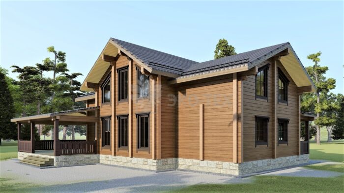 Проект дома Беловежская Пуща клееный брус