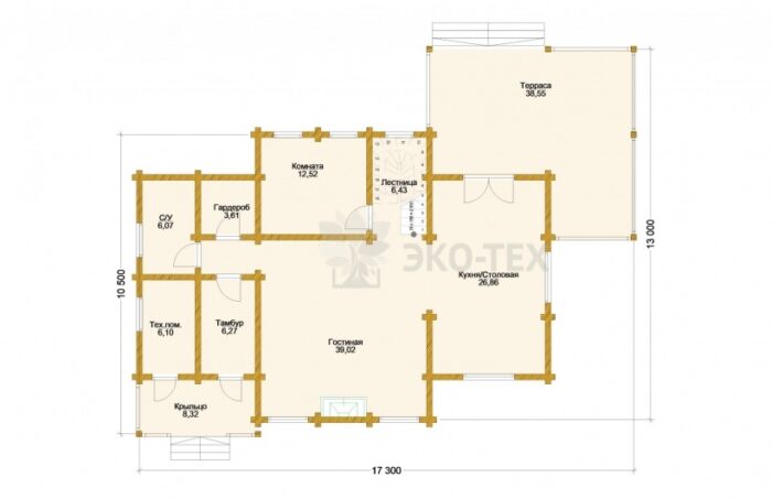 Проект дома Беловежская Пуща клееный брус