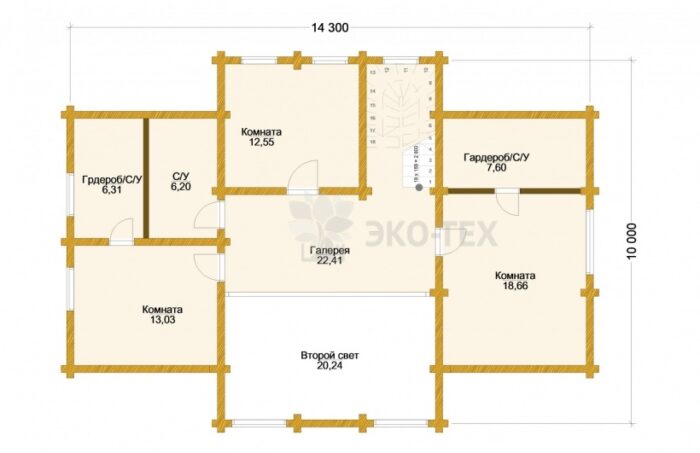 Проект дома Беловежская Пуща клееный брус