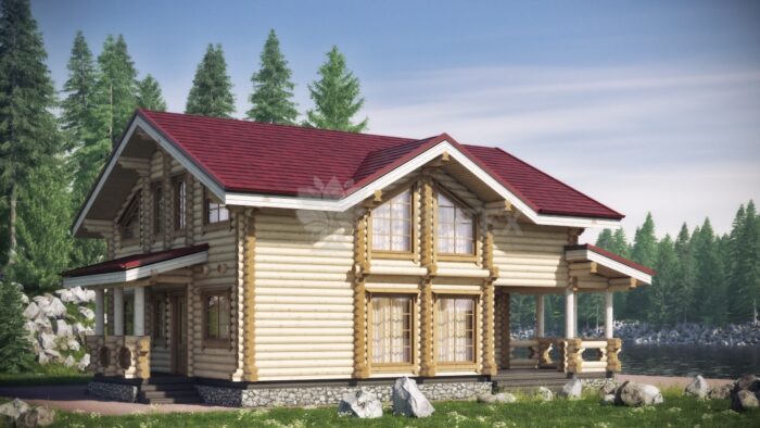 Проект дома Калифорния оцилиндрованное