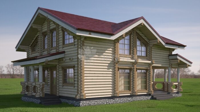 Проект дома Калифорния оцилиндрованное