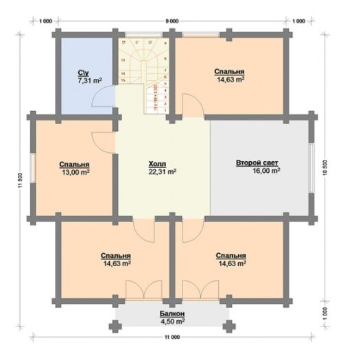 Проект дома Колумб оцилиндрованное
