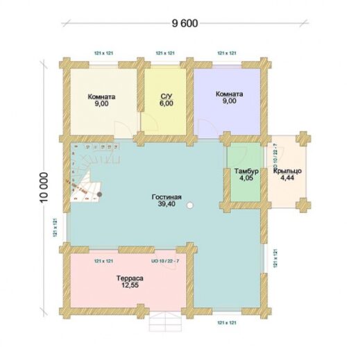 Проект дома Крост оцилиндрованное