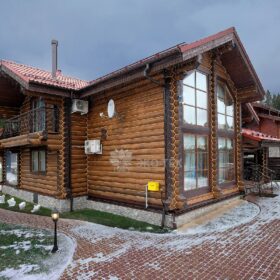 Дом из оцилиндрованного бревна по проекту Дублин