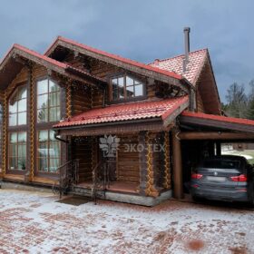 Дом из оцилиндрованного бревна по проекту Дублин