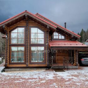 Дом из оцилиндрованного бревна по проекту Дублин