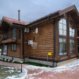 Дом из оцилиндрованного бревна по проекту Дублин