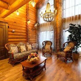 Дом из оцилиндрованного бревна по проекту Дублин