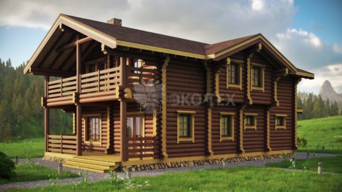 Проект дома Дрезден оцилиндрованное