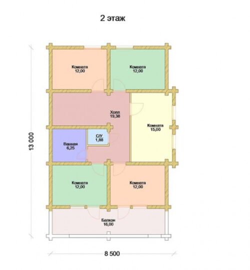 Проект дома Дрезден оцилиндрованное
