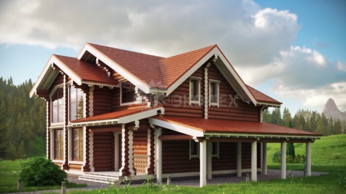 Проект дома Дублин оцилиндрованное