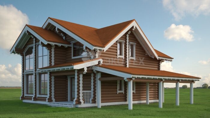 Проект дома Дублин оцилиндрованное