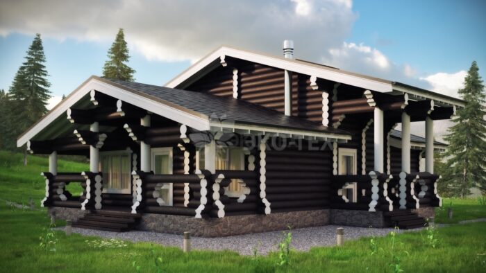 Проект дома Дубрава оцилиндрованное