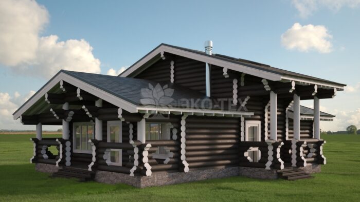 Проект дома Дубрава оцилиндрованное