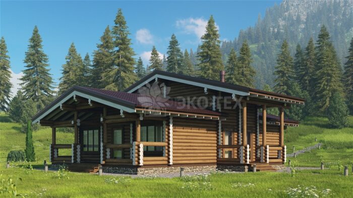 Проект дома Дубрава Стандарт оцилиндрованное