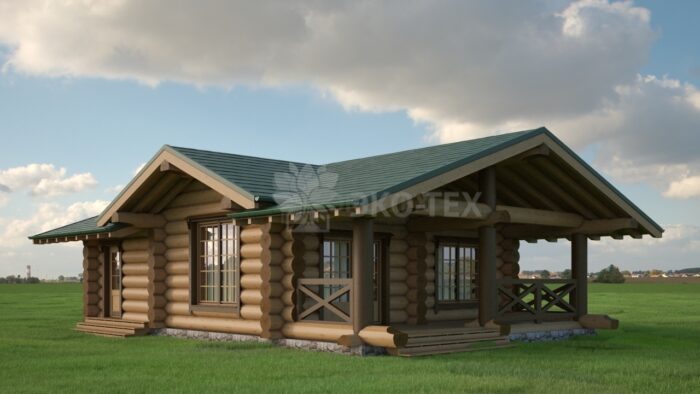 Проект бани Душица оцилиндрованное бревно