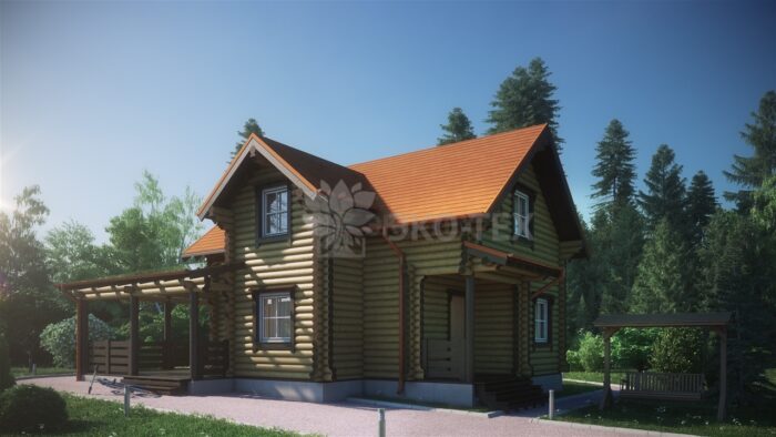 Проект дома Эльф оцилиндрованное