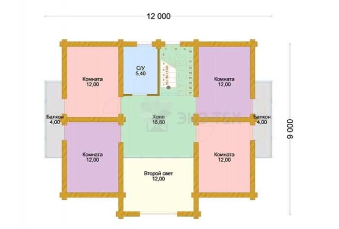 Проект дома Енисей оцилиндрованное