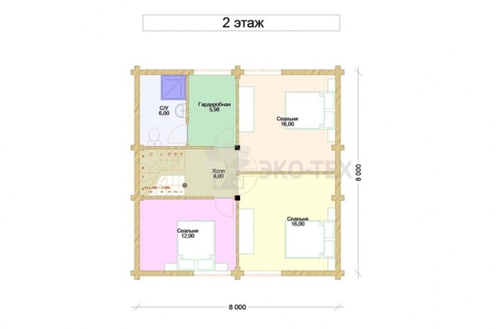 Проект дома Эсквайр Мини клееный брус