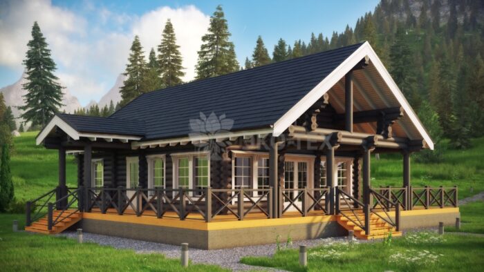 Проект дома Финский дом оцилиндрованное