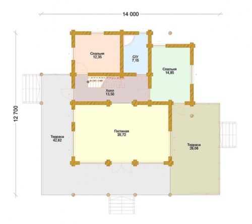 Проект дома Финский дом оцилиндрованное