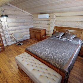 Фото дом из оцилиндрованного бревна по проекту дуб