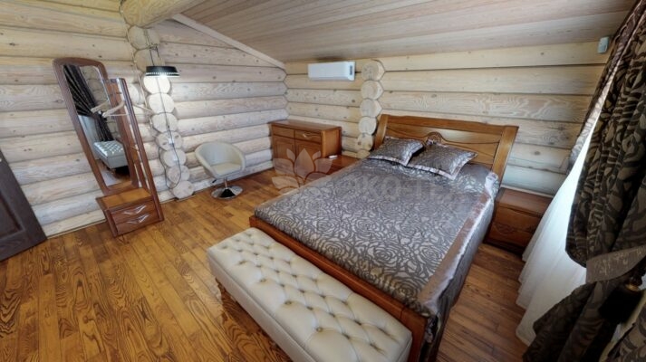 Фото дом из оцилиндрованного бревна по проекту дуб