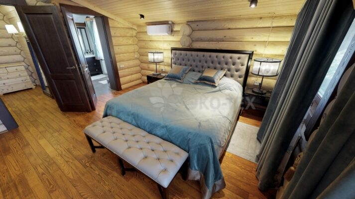 Фото дом из оцилиндрованного бревна по проекту дуб