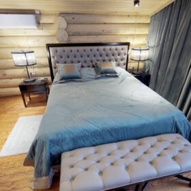 Фото дом из оцилиндрованного бревна по проекту дуб