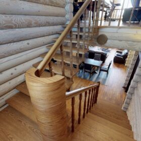 Фото дом из оцилиндрованного бревна по проекту дуб