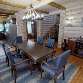 Фото дом из оцилиндрованного бревна по проекту дуб