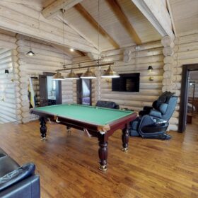 Фото дом из оцилиндрованного бревна по проекту дуб