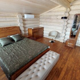 Фото дом из оцилиндрованного бревна по проекту дуб